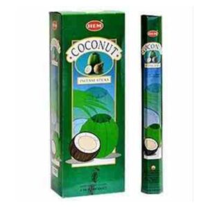Coconut Box of 6 tube 120 Incense sticks HEM
