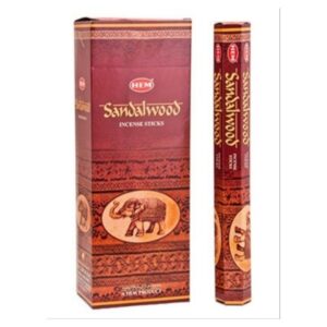 Sandalwood Box of 6 tube 120 Incense sticks HEM