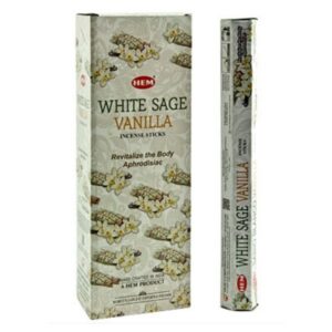 White Sage Vanilla Box of 6 tube 120 Incense sticks HEM