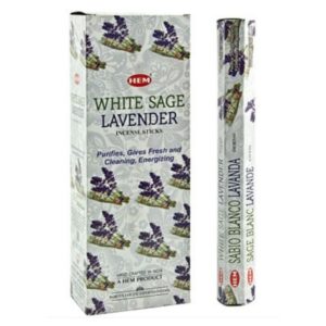 White Sage Lavender Box of 6 tube 120 Incense sticks HEM