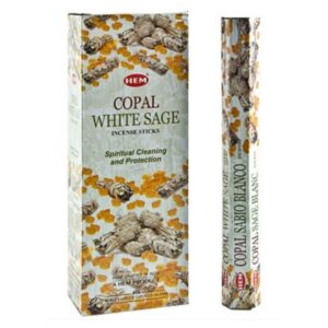 Copal White Sage Box of 6 tube 120 Incense sticks HEM